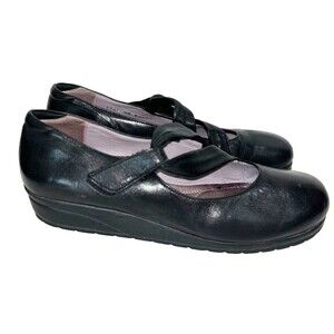 Beautifeel Women's Mary Jane Comfort Shoe size 40/9 Made in Israel Black